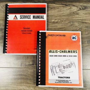 Allis Chalmers 5020 5030 Tractor Service Repair Manual Parts Catalog Shop Set Ac