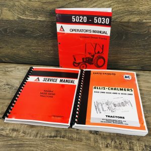 Allis Chalmers 5020 5030 Tractor Service Parts Operators Manual Repair Shop Set