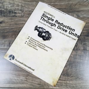 Rockwell Slhd Single Reduction Through Drive Units Maintenance Service Manual