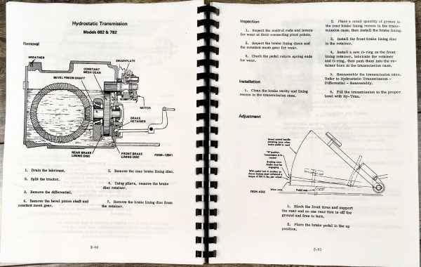 International Cub Cadet Tractor 782 Chassis 782D Diesel Engine Service ...
