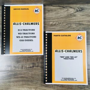 Allis Chalmers Wd Wd45 Tractor Service Repair Manual Parts Catalog Technical
