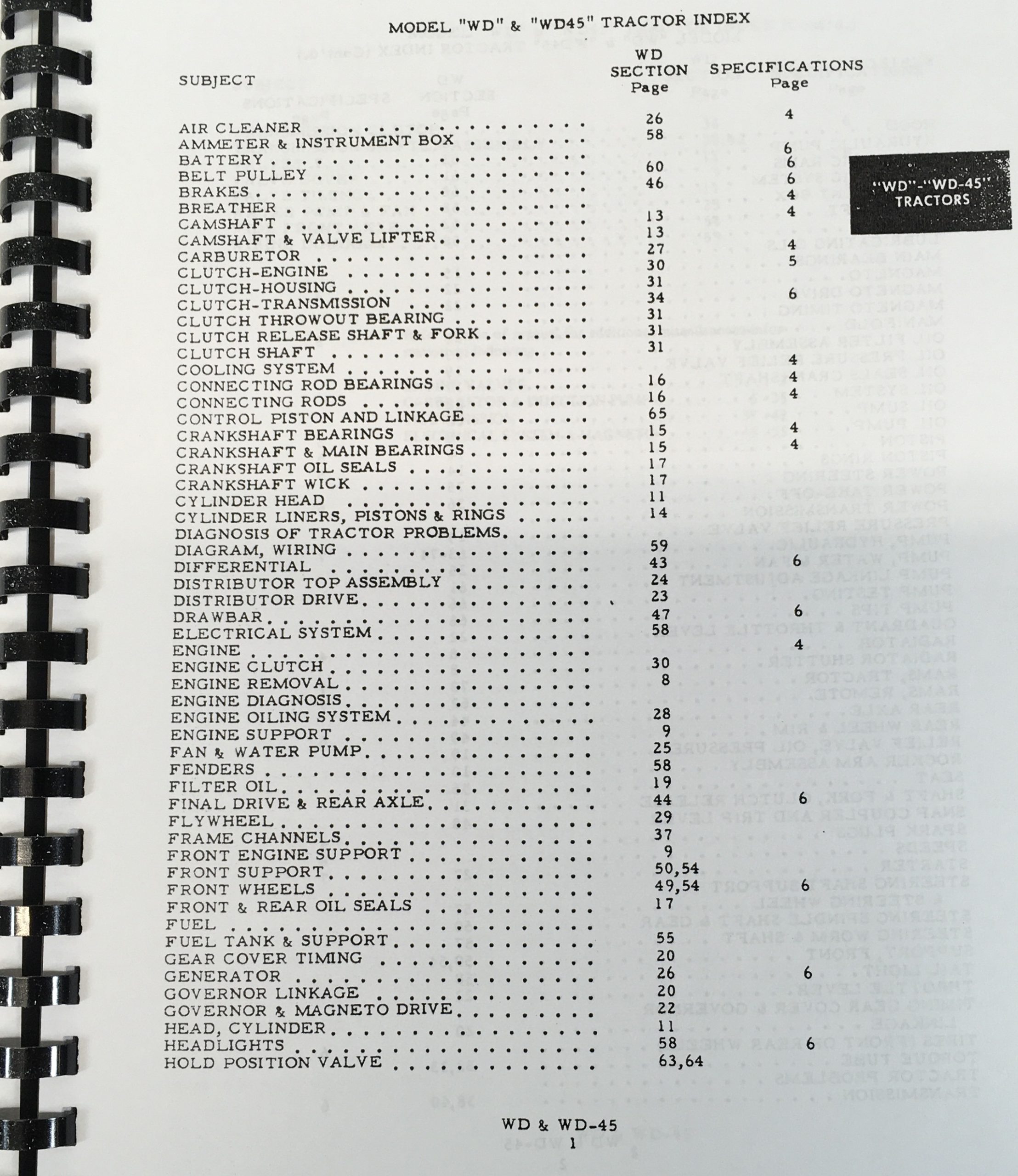 Allis Chalmers Wd Wd45 Tractor Service Repair Manual Parts Catalog Technical - Image 2