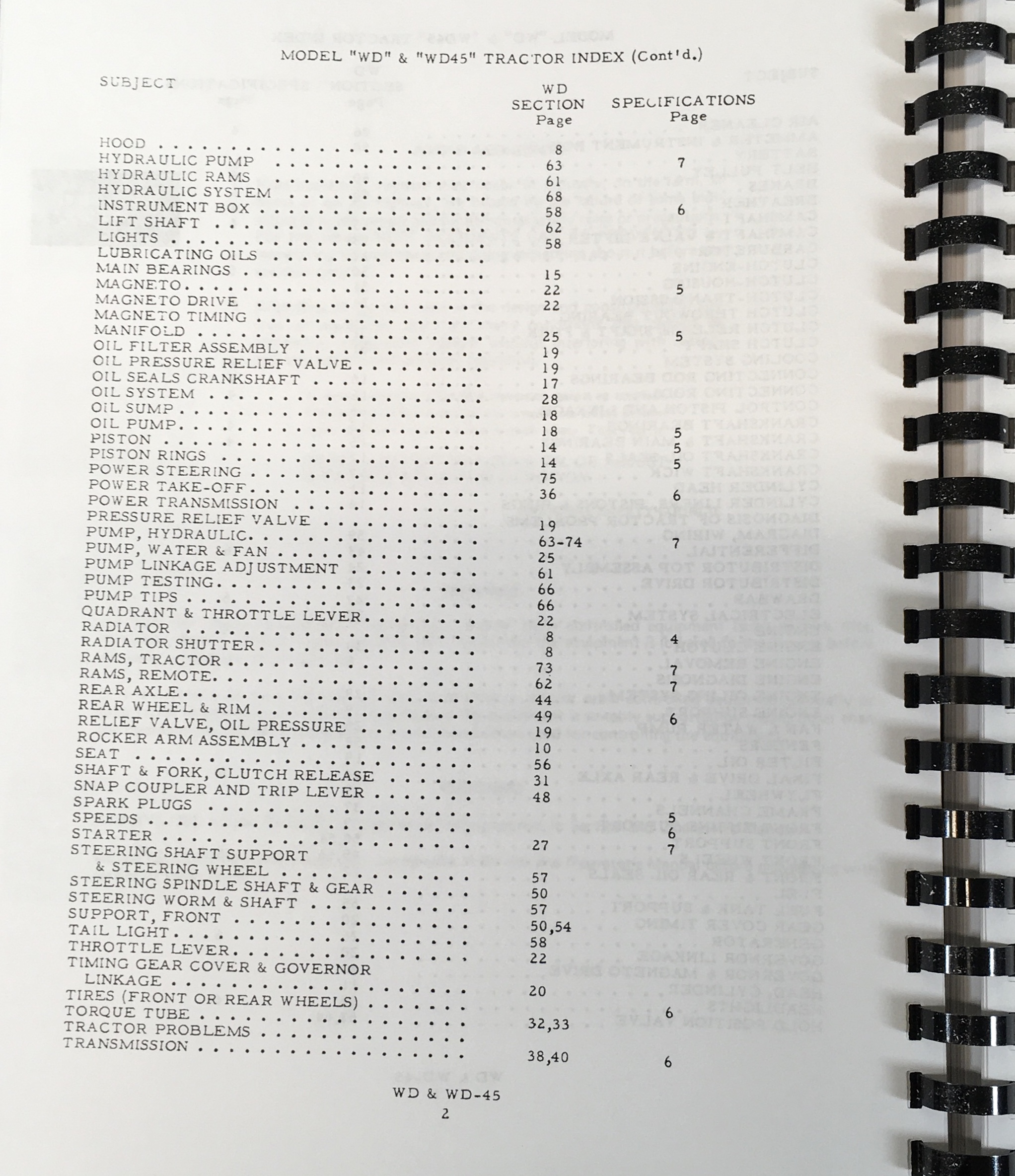 Allis Chalmers Wd Wd45 Tractor Service Repair Manual Parts Catalog Technical - Image 3