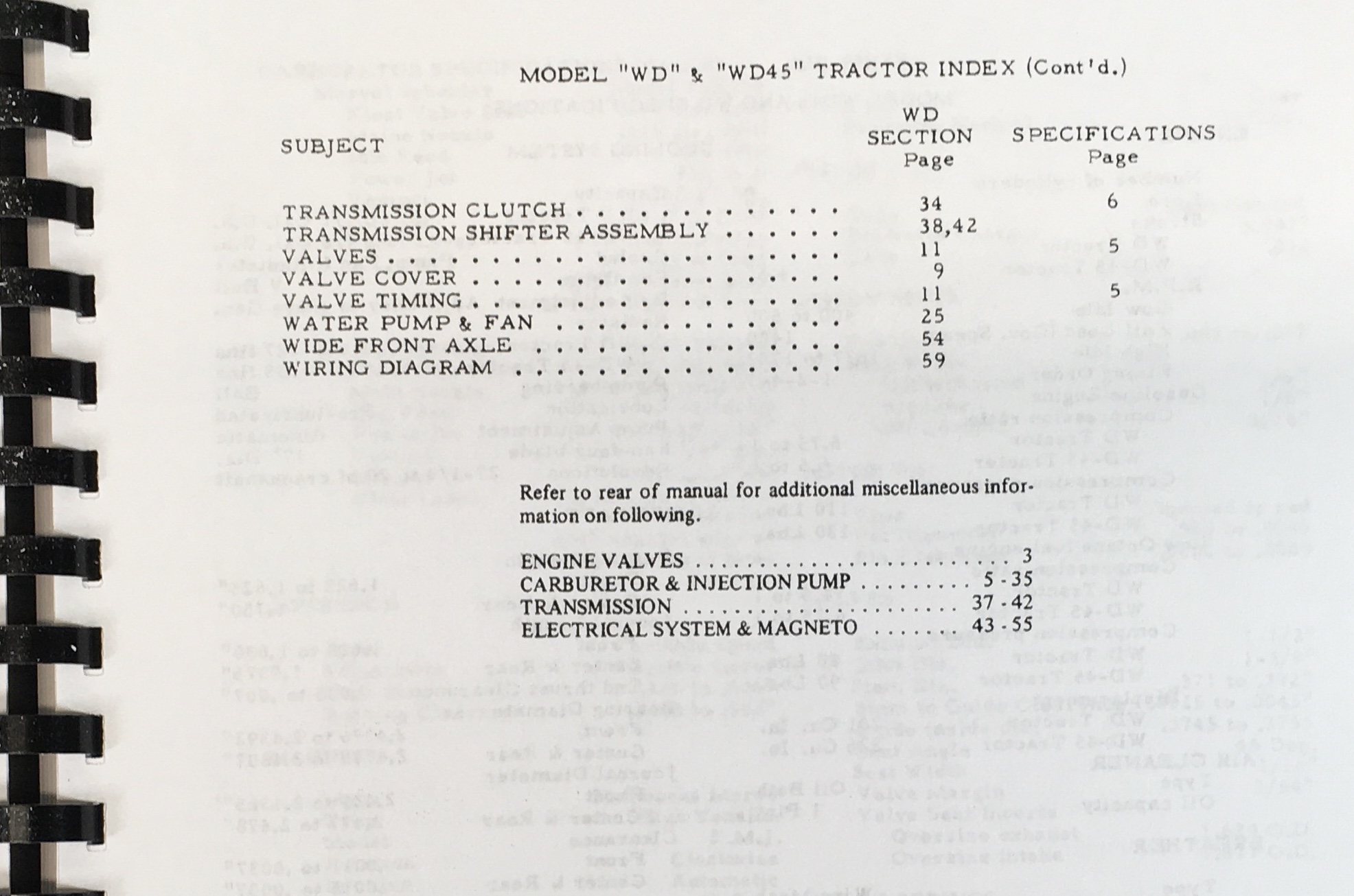 Allis Chalmers Wd Wd45 Tractor Service Repair Manual Parts Catalog Technical - Image 4