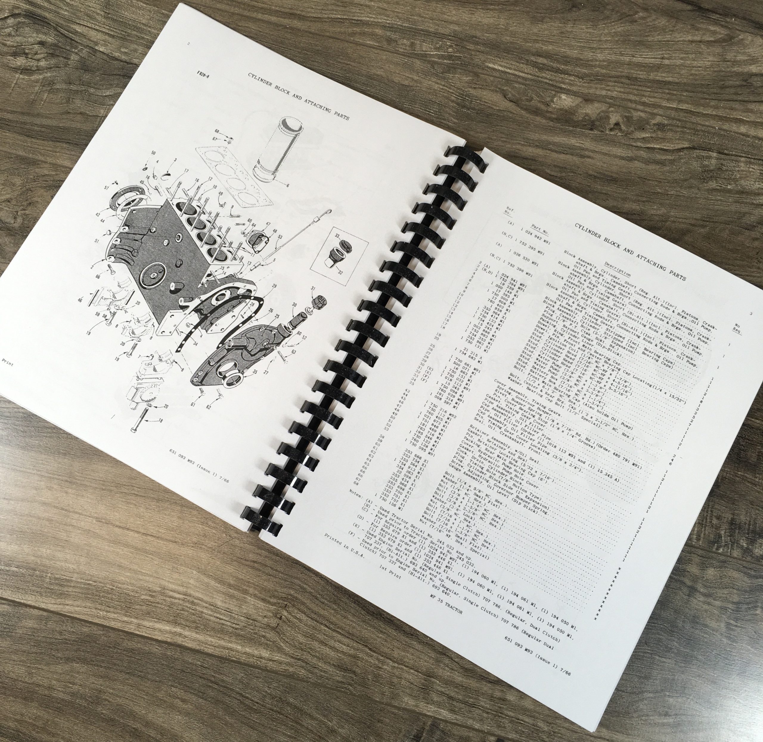 Lot Massey Ferguson 35 Tractor Parts Catalog Service Repair Manual Shop Book - Image 8