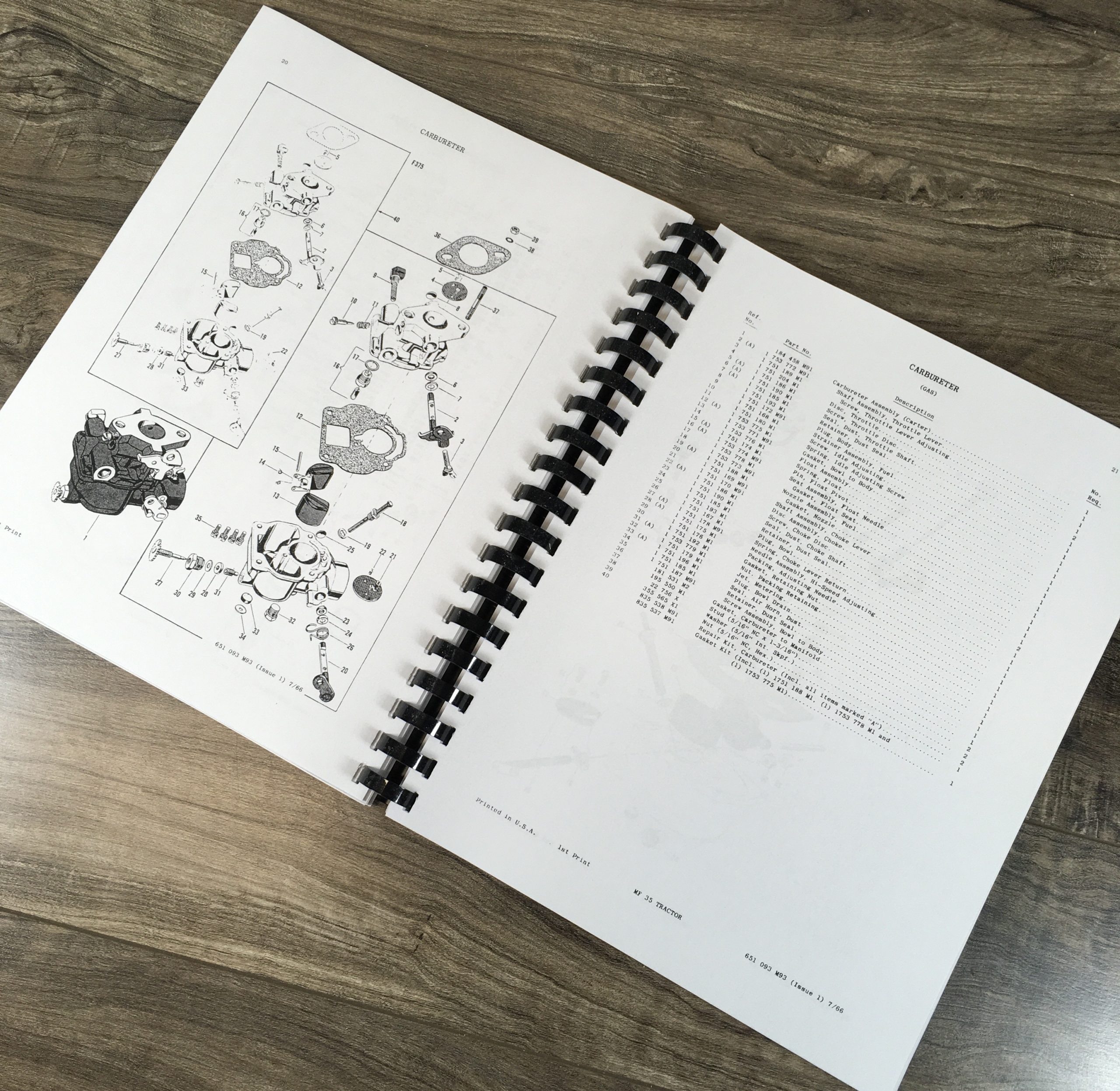 Lot Massey Ferguson 35 Tractor Parts Catalog Service Repair Manual Shop Book - Image 9