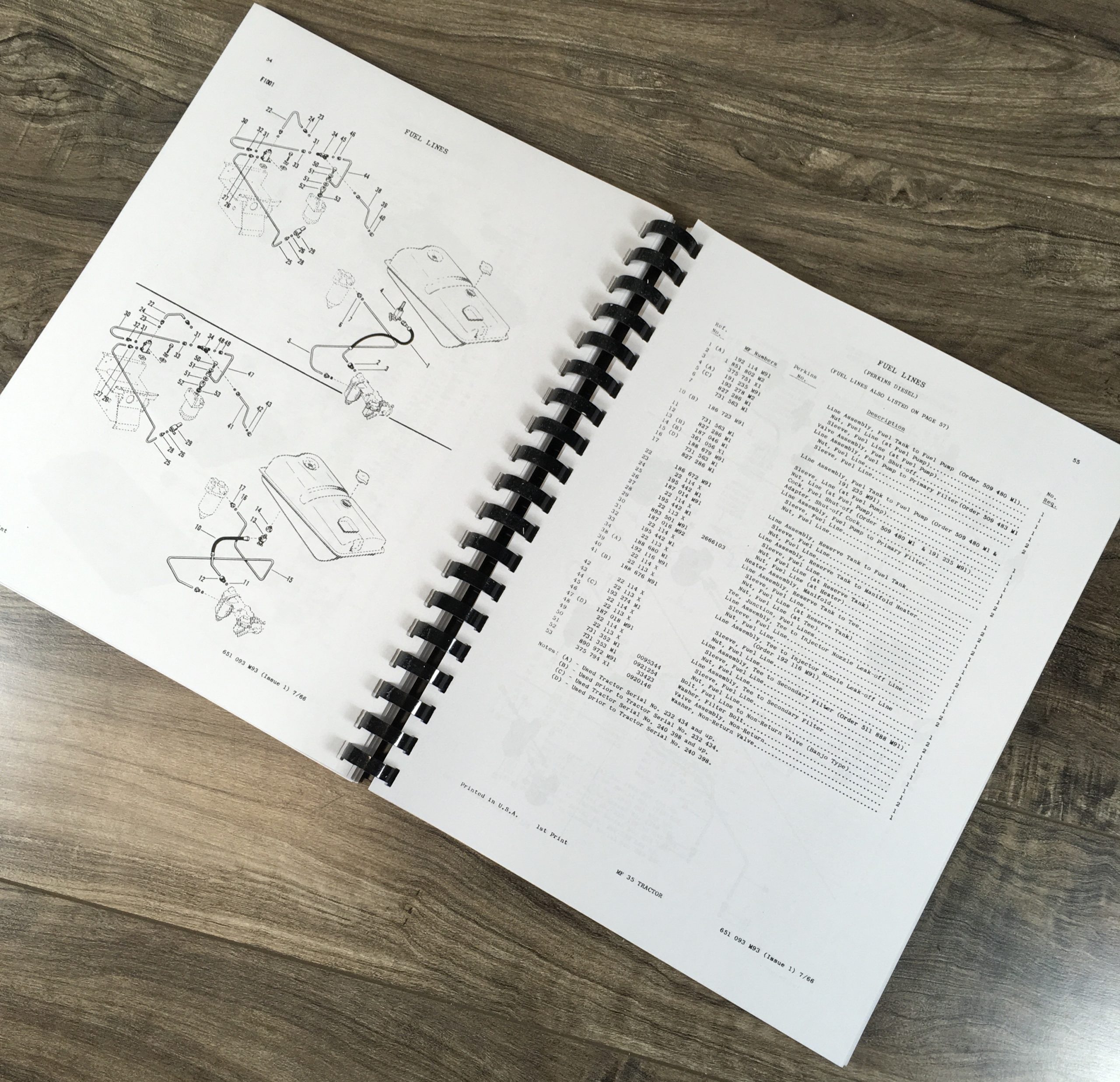 Lot Massey Ferguson 35 Tractor Parts Catalog Service Repair Manual Shop Book - Image 10