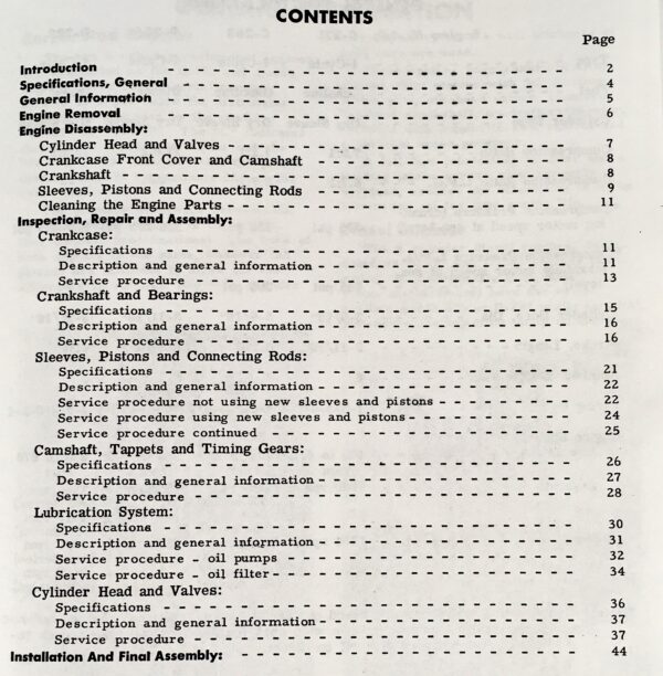 International H30Br C263 D282H Loader Tractor Engine Service Overhaul Manual - Image 2