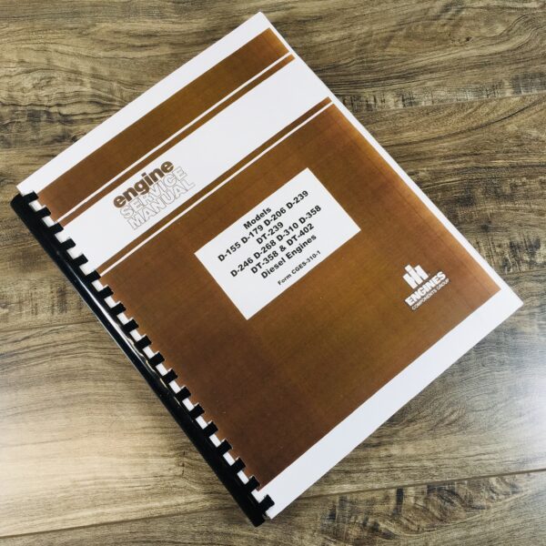 International 125C Series C E 125E Crawler Loader Engine Service Repair Manual
