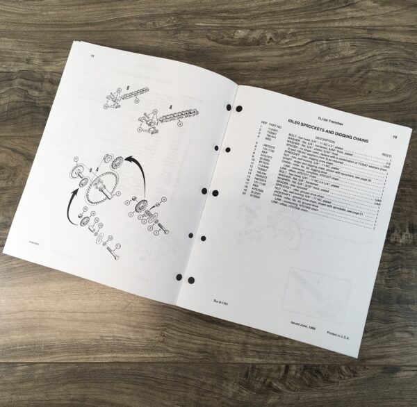 J I Case Tl100 Trencher Parts Manual Catalog Exploded Views Assembly Walk Behind - Image 4