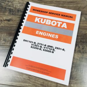 Kubota Dh1101-B Z751-B Bw Z851-B V1501-B Engine Service Manual Repair Shop Book