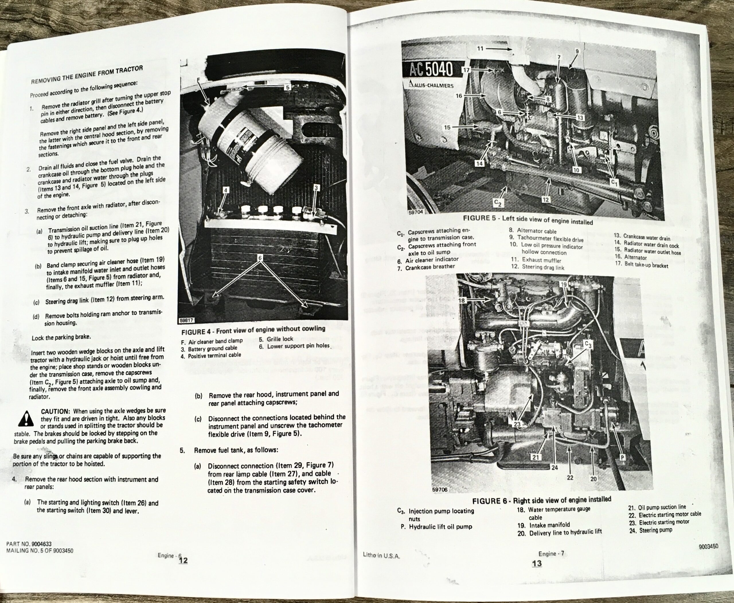 Allis Chalmers 5040 Diesel Tractor Service Repair Manual Technical Shop Book - Image 13