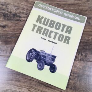 Kubota M4000 Tractor Operators Owners Manual Diesel Maintenance Operation Lube