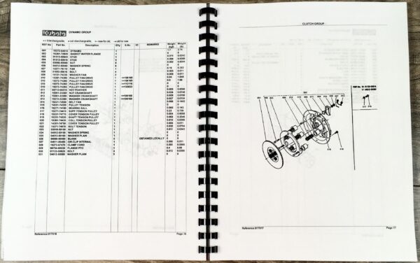 Kubota B6100D-T B6100 4Wd Geared Tractor Parts Assembly Manual Catalog - Image 4