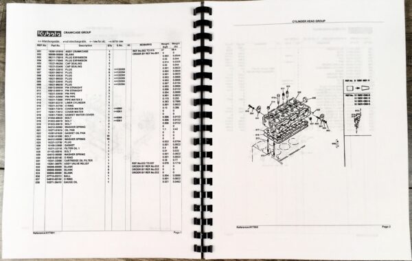 Kubota B6100D-T B6100 4Wd Geared Tractor Parts Assembly Manual Catalog - Image 6