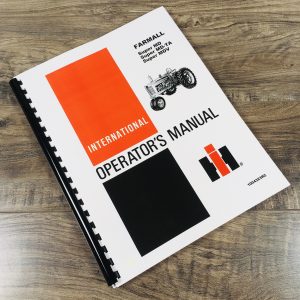 Farmall International Super MD Super MD-TA Super MDV Tractor Operators Manual IH