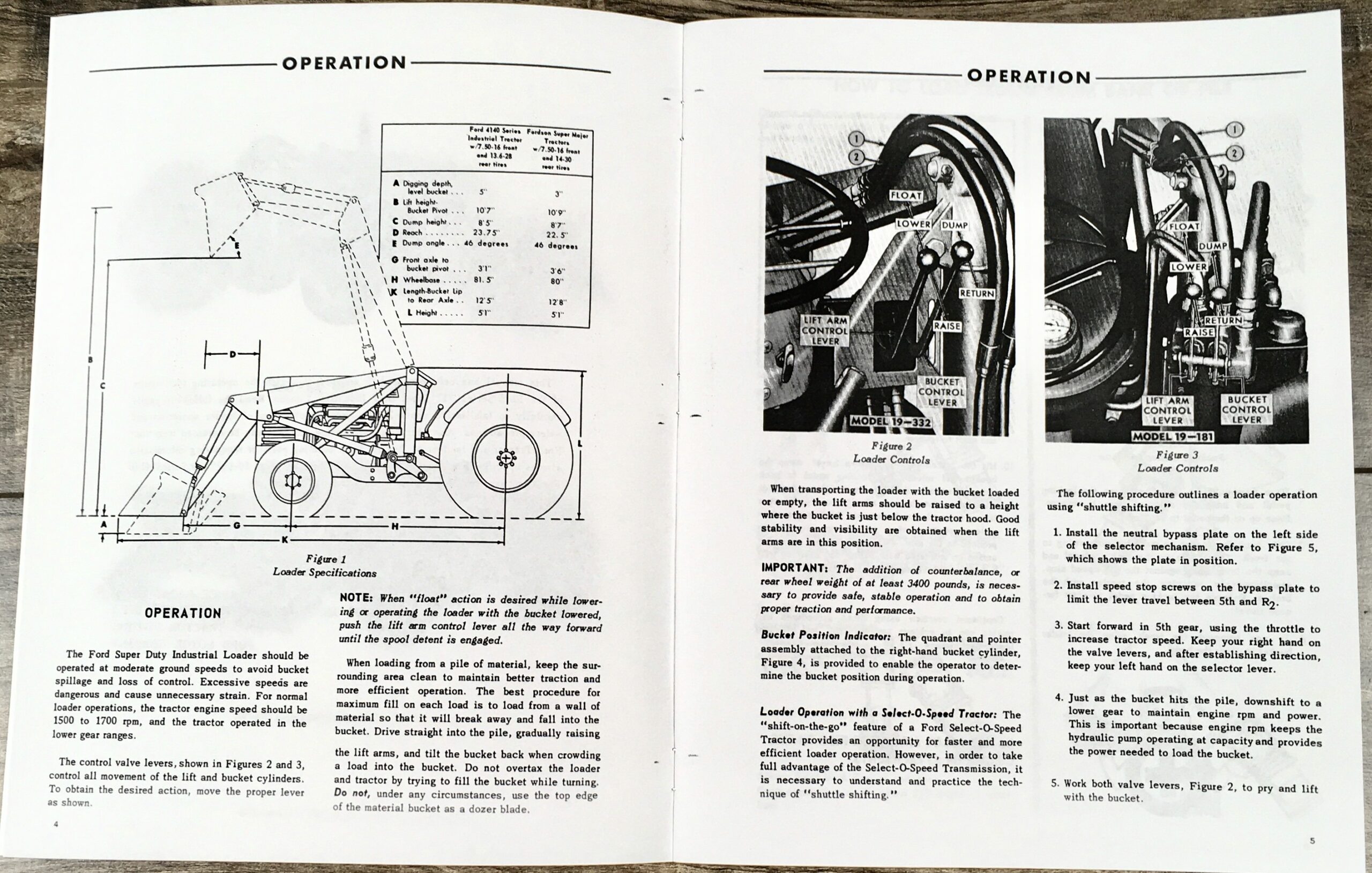 Ford Super Duty Industrial Loader Series 712 Operators Owners Operating Manual - Image 6