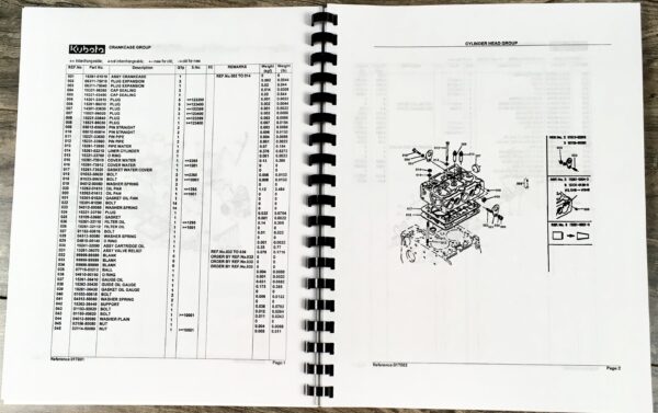 Kubota B5100E-P Tractor Parts Assembly Manual Catalog Exploded Views Numbers - Image 6