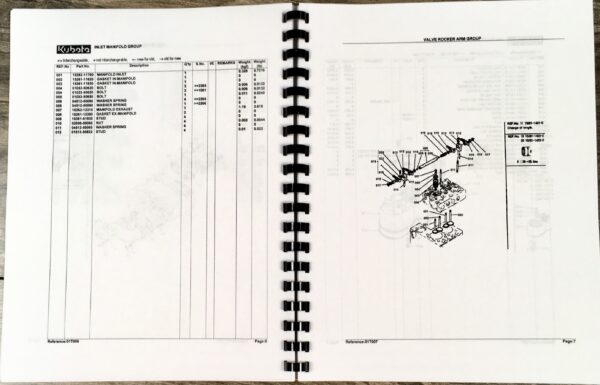 Kubota B5100E-P Tractor Parts Assembly Manual Catalog Exploded Views Numbers - Image 5