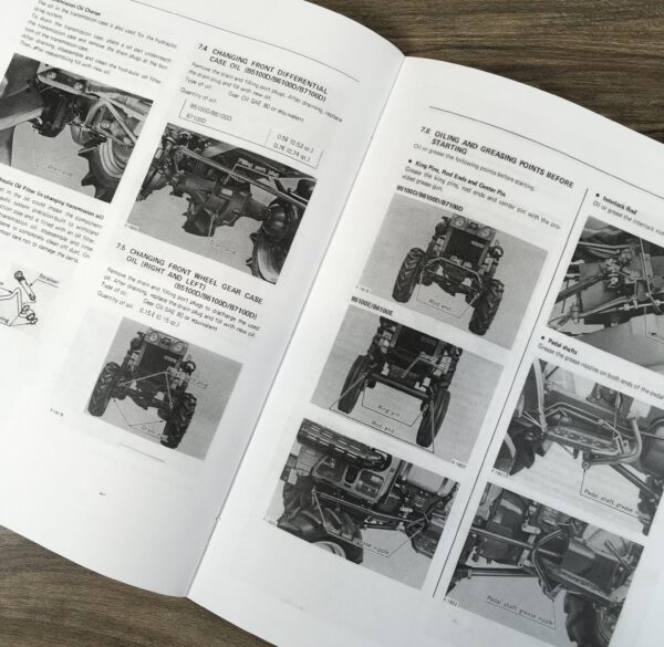 Kubota B5100 B6100 B7100 Tractor Service Operators Repair Shop Manual Book Set - Image 12
