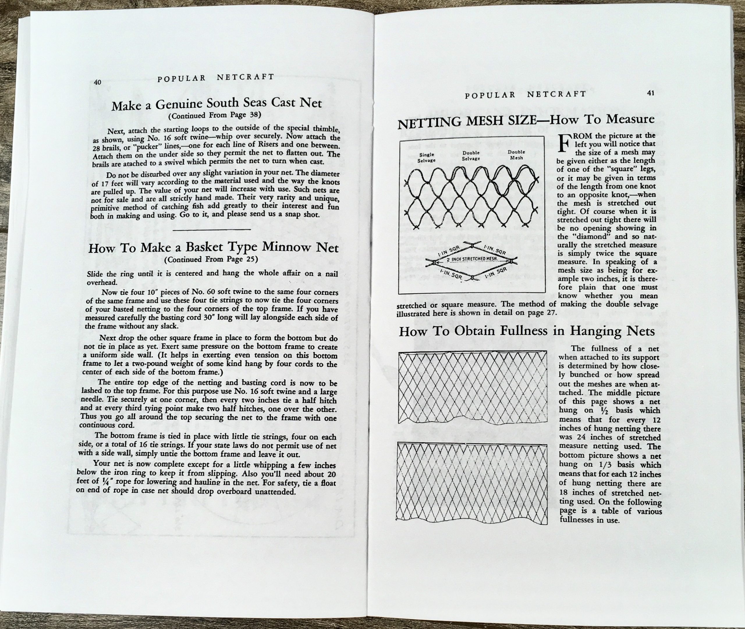 How To Make Fish Nets Netcraft Instruction Manual Makers Fishing Seine Book - Image 3