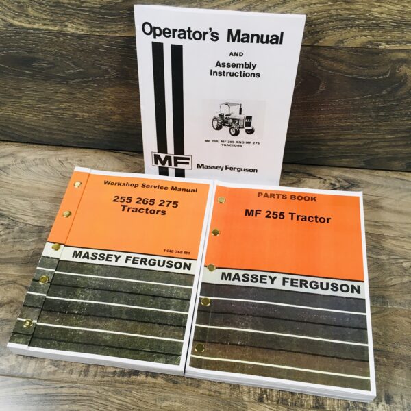 Massey Ferguson Mf 255 Tractor Operators Owners Service Repair Parts Manuals