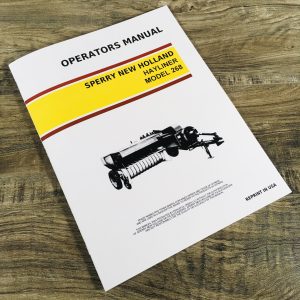 Sperry New Holland 268 Hayliner Square Baler Owners Operators Manual Adjust