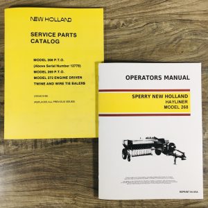 Set Sperry New Holland 268 Hayliner Baler Owners Operators Parts Manual Catalog