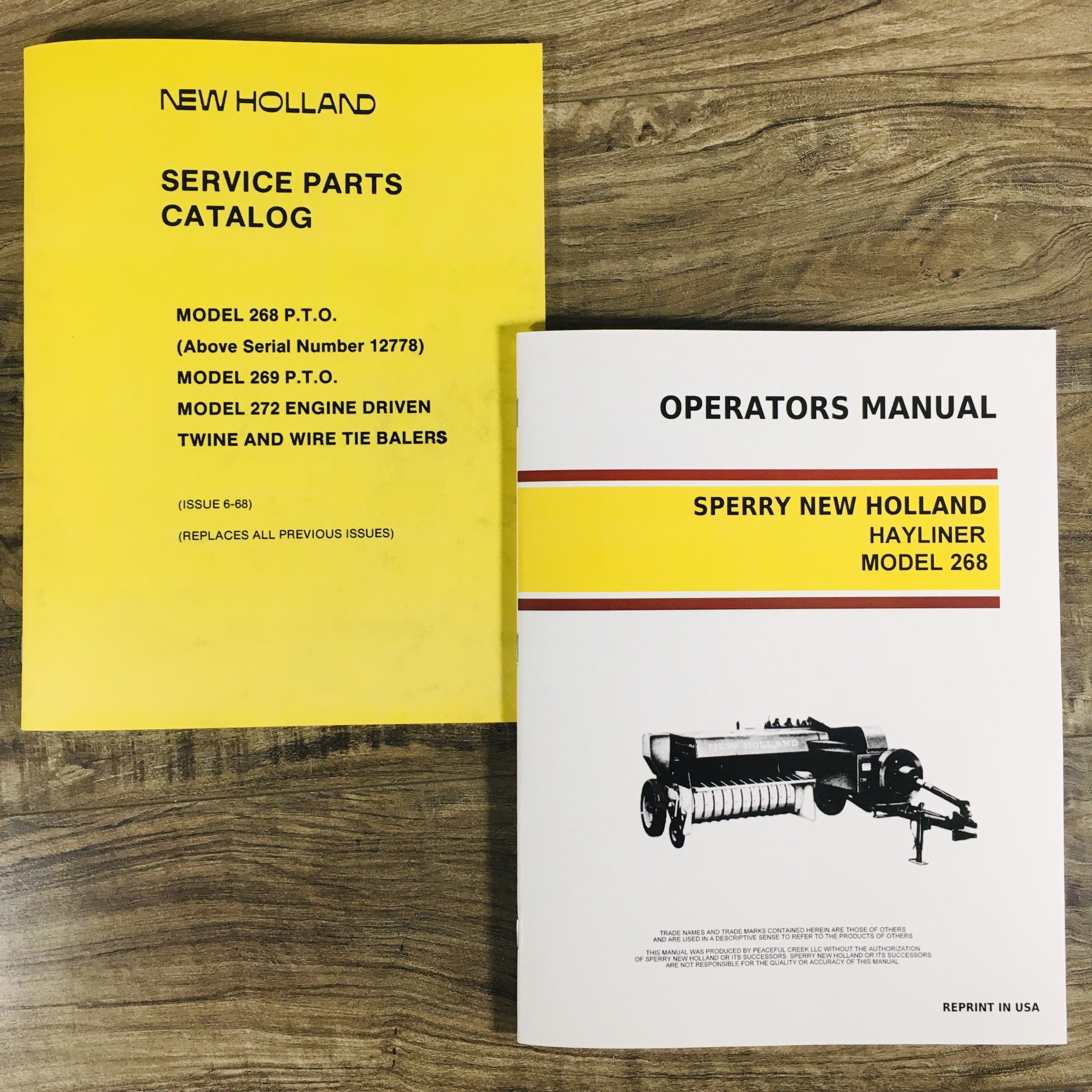 Set Sperry New Holland 268 Hayliner Baler Owners Operators Parts Manual Catalog