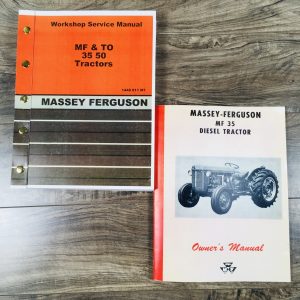 Set Massey Ferguson Mf35 35 Diesel Tractor Service Operator Manuals Technical