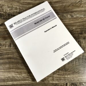 Belarus Model 250As 250 As Tractor Operators Owners Operations Manual