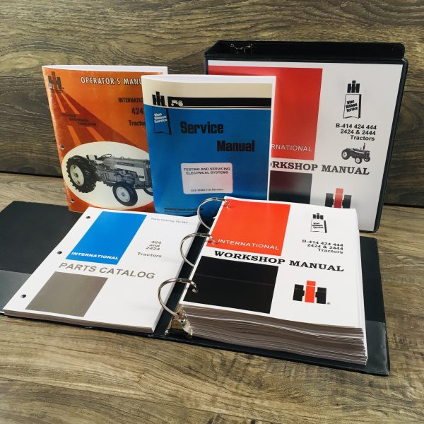 Farmall International 424 Tractor Service Parts Operators Manual Set Repair Book