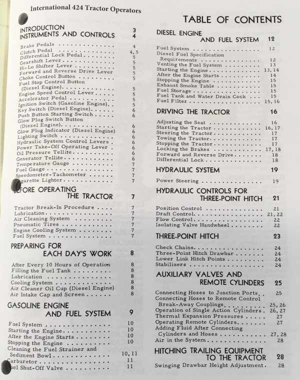 Farmall International 424 Tractor Service Parts Operators Manual Set Repair Book - Image 19
