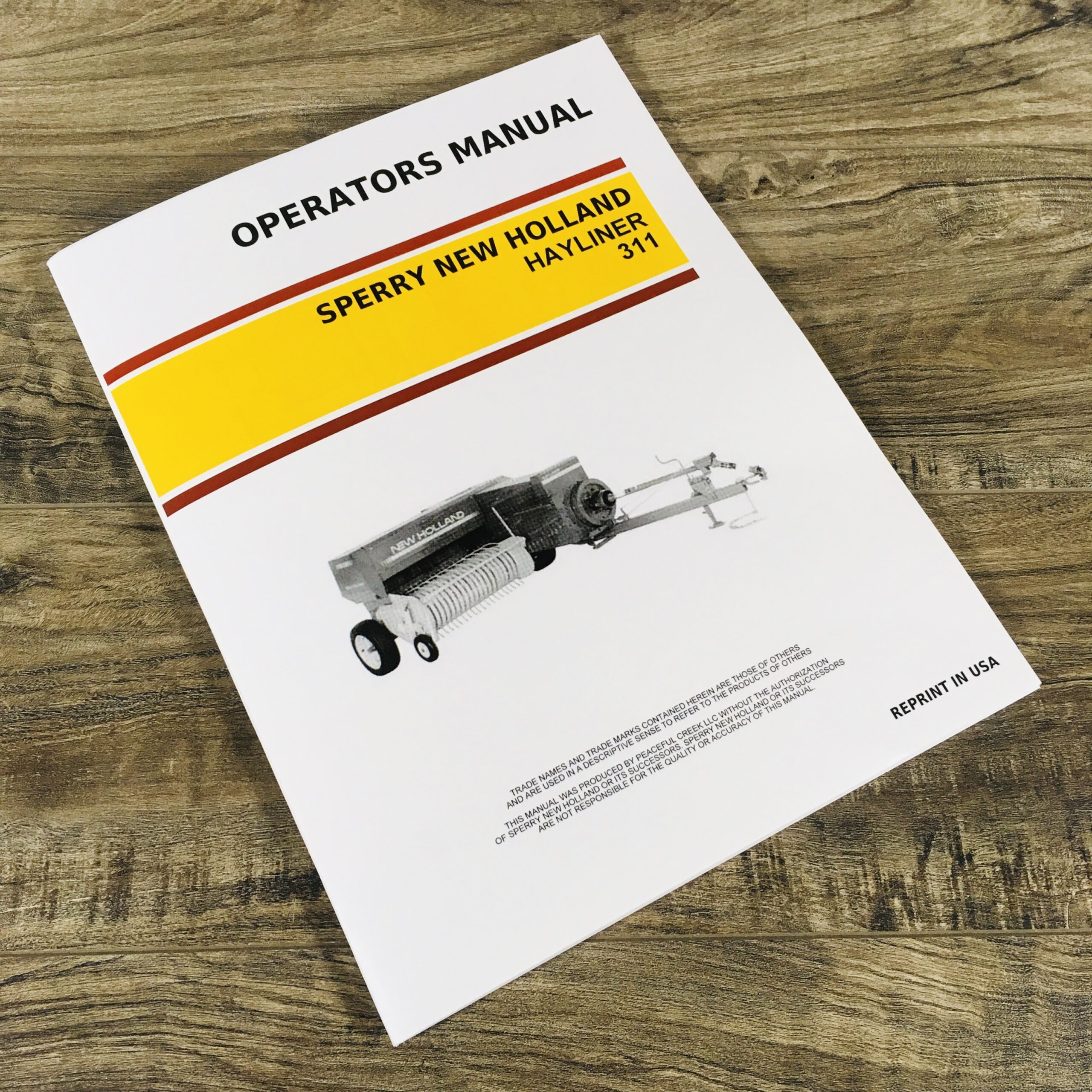 New Holland 311 Small Square Baler Hayliner Owners Operators Manual Maintenance