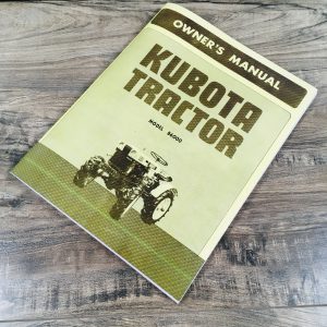 Kubota B6000 Tractor Owners Operators Manual Diesel Maintenance Adjustment