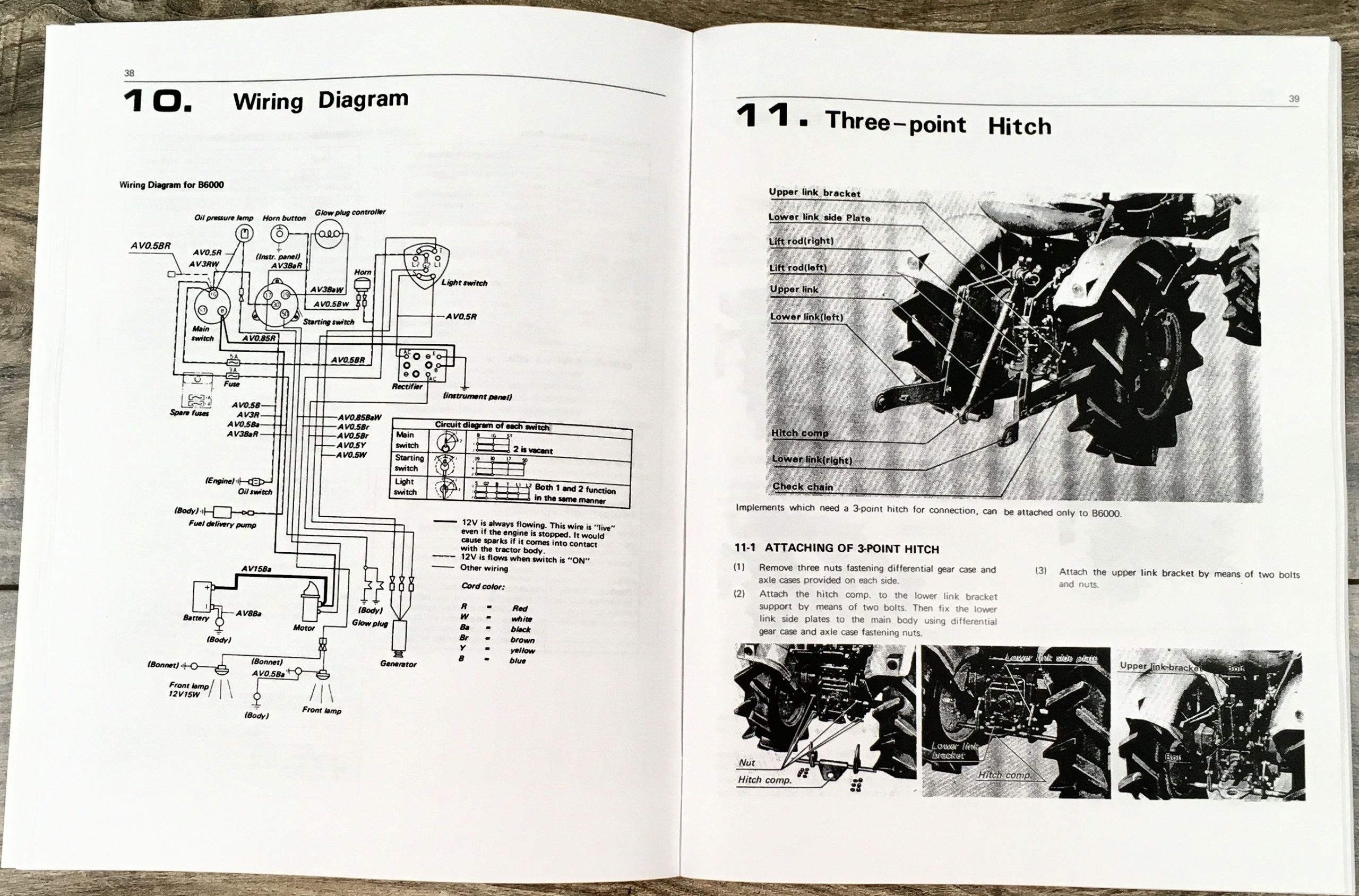 Kubota B6000 Tractor Owners Operators Manual Diesel Maintenance Adjustment - Image 6