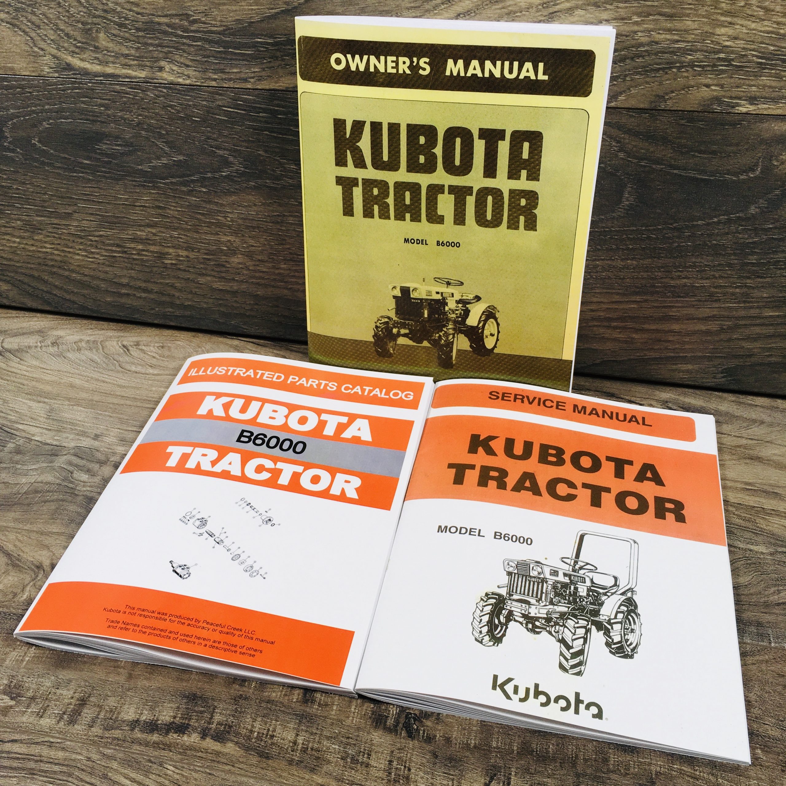 Kubota B6000D Tractor Service Parts Operators Repair Manual Owners Shop Book Set