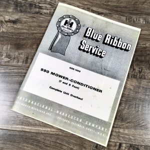 International Ih 990 Mower-Conditioner Service Shop Repair Manual Unit Overhaul