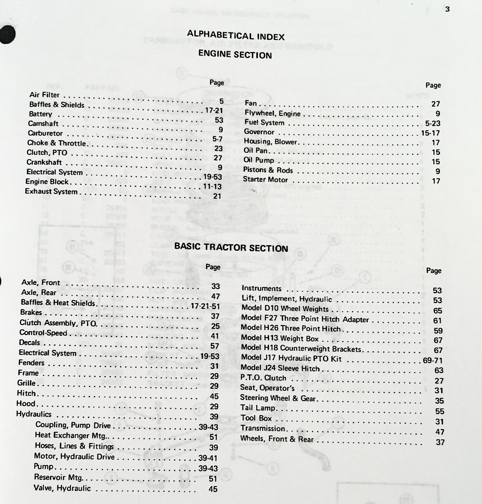 Case 446 Compact Tractor Parts Manual Catalog Schematic S/N 9728158-9742953 - Image 3