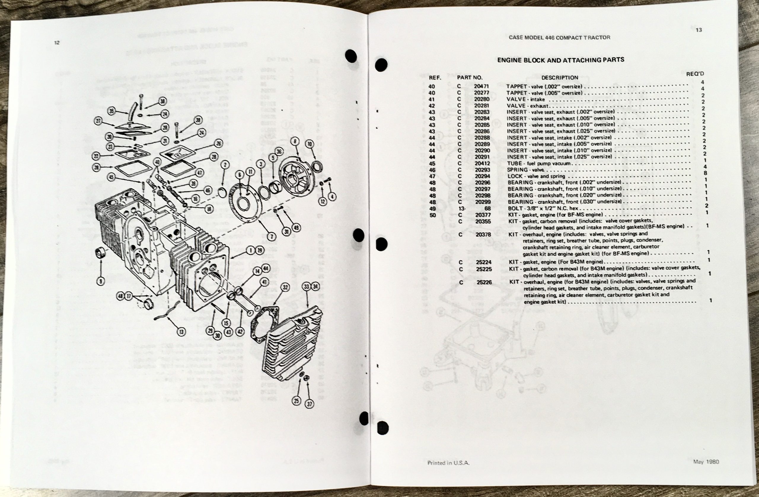 Case 446 Compact Tractor Parts Manual Catalog Schematic S/N 9728158-9742953 - Image 5