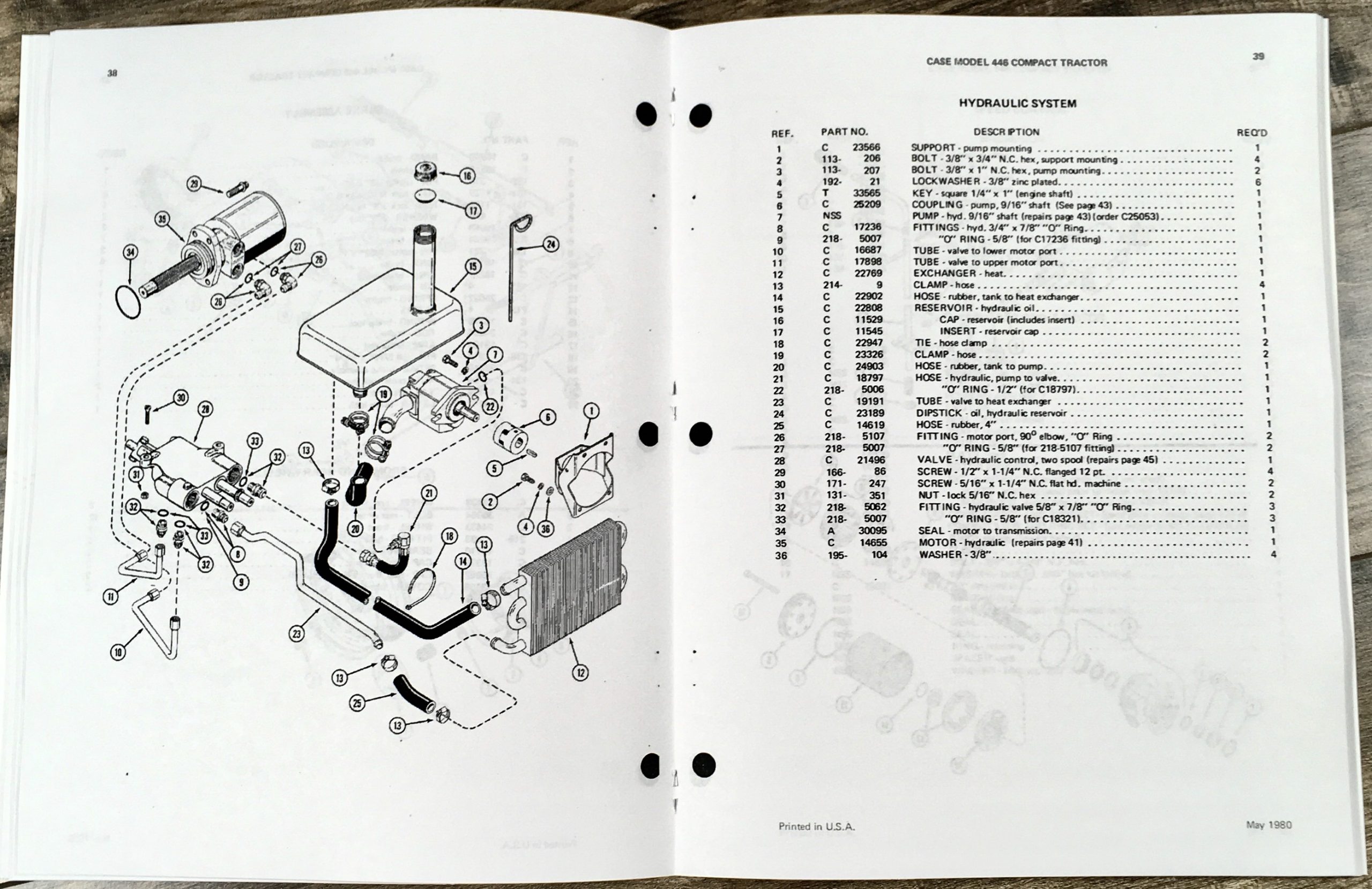 Case 446 Compact Tractor Parts Manual Catalog Schematic S/N 9728158-9742953 - Image 7