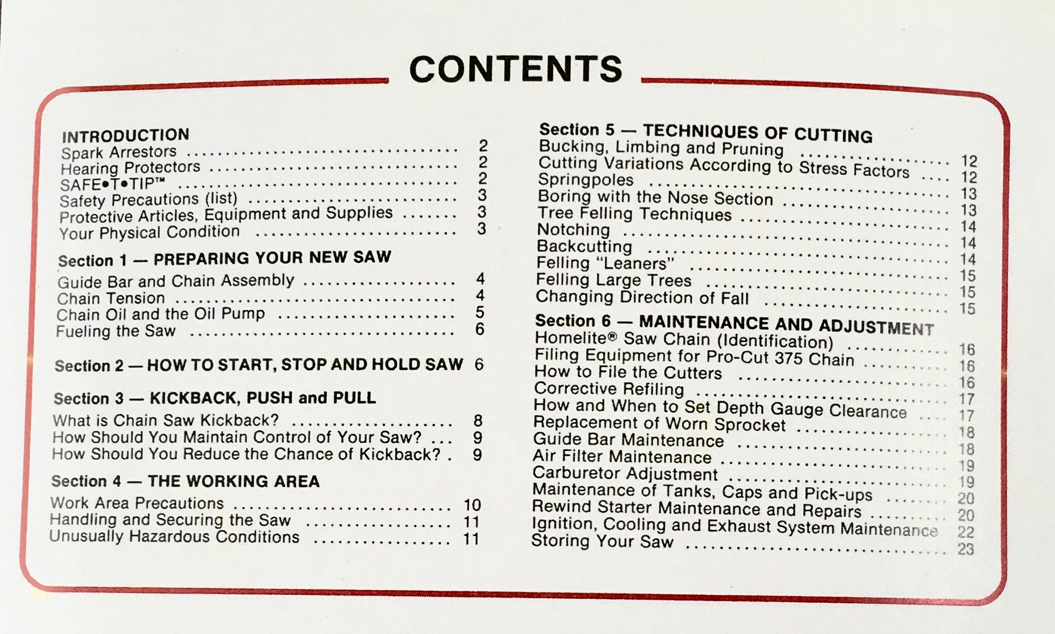 Homelite Xl2 Super 2 Automatic Oiler Chainsaw Owners Operators Manual - Image 2