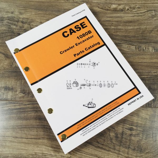 Case 1080B Crawler Track Excavator Parts Manual Catalog Exploded Views Assembly