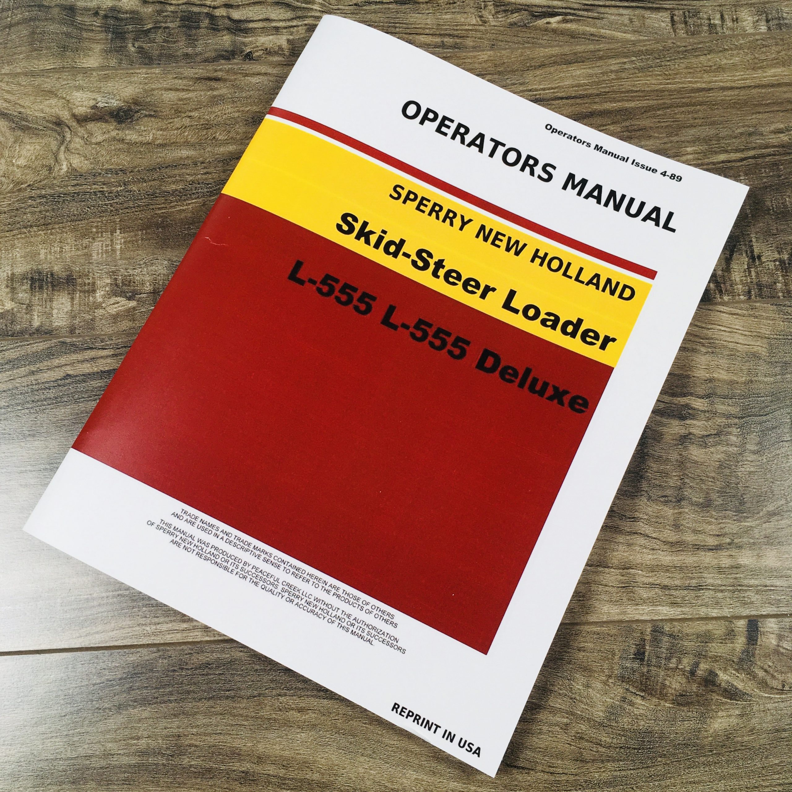 Sperry New Holland L555 L555 Deluxe Skid Steer Loader Owners Operators Manual