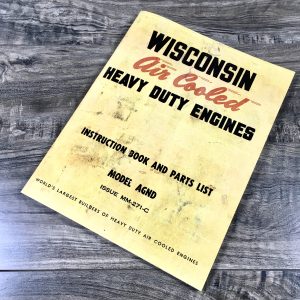 Wisconsin Agnd Engine Service Repair Instruction Operators Parts Manual Motor