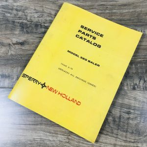 Sperry New Holland 320 Baler Service Parts Catalog Manual Small Square Hay Grass