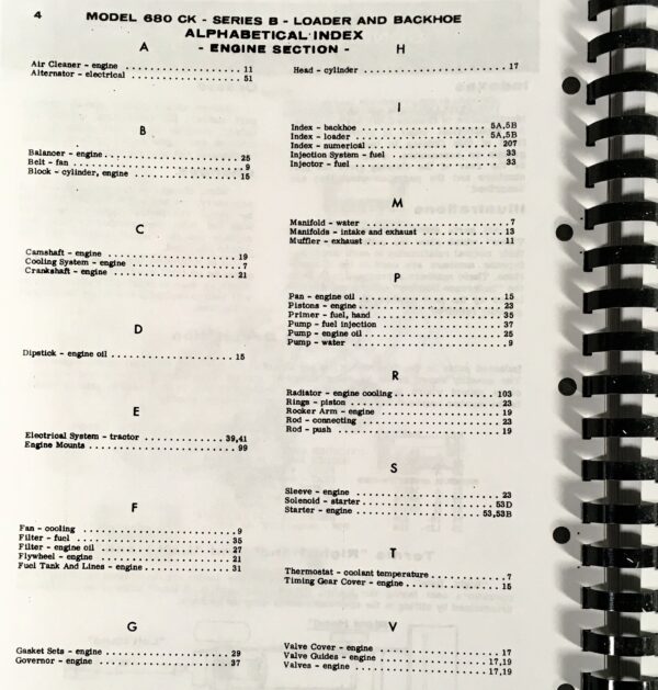 Case 680B 680Ck B Construction King Loader Backhoe Parts Manual Catalog - Image 5