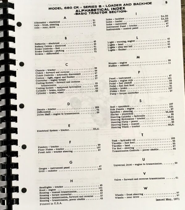 Case 680B 680Ck B Construction King Loader Backhoe Parts Manual Catalog - Image 4