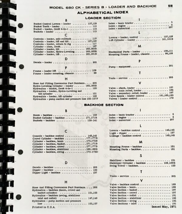 Case 680B 680Ck B Construction King Loader Backhoe Parts Manual Catalog - Image 3