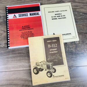 Allis Chalmers B-112 Lawn Garden Tractor Service Manual Parts Operators B112